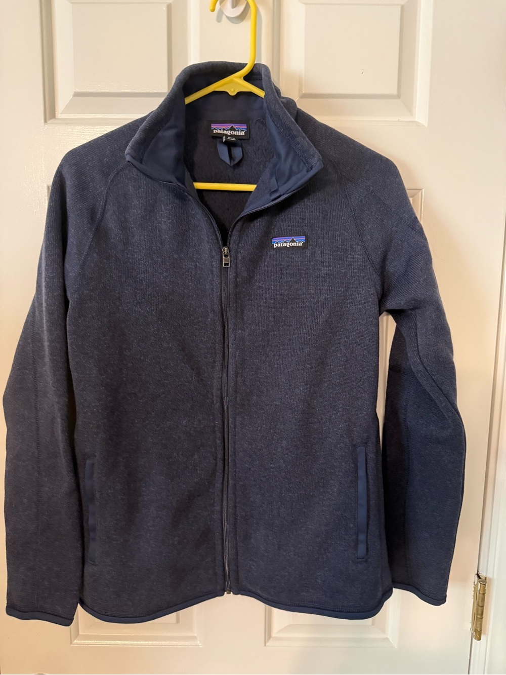 Patagonia Navy Fleece Jacket with Mountain Logo